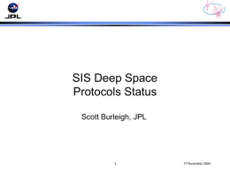 SIS Deep Space Protocols - inc AMS