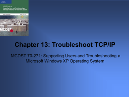 TCP/IP Configuration (continued)