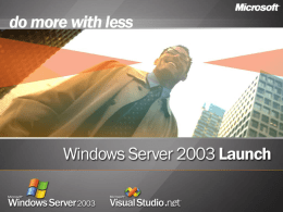 Windows Server 2003 Presentation Template