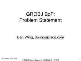 PowerPoint Presentation - GROBJ The Problems We Have