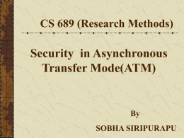 Security in Asynchronous Transfer Mode(ATM)