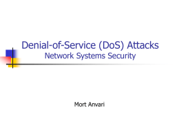 Denial-of-Service (DoS) Attacks