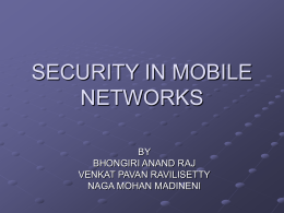 Security in mobile communications