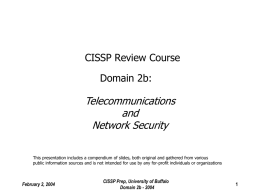 Telecommunications and Network Security