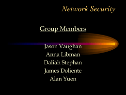 Network Security (Daliah Stephan).