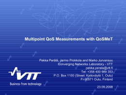 Multipoint QoS measurements
