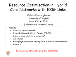 Resource Optimization in Hybrid Core Networks with 100G Links
