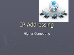 IP addressing