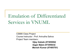 Emulation of Differentiated Services in VNUML