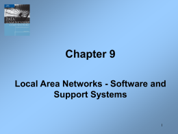 Software and Support Systems