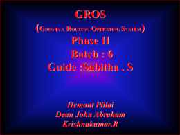 GROS IS A ROUTING OPERATING SYSTEM