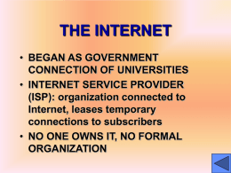 9. THE INTERNET: ELECTRONIC COMMERCE, ELECTRONIC