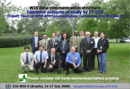 Organization & design of WIS data-communication structure