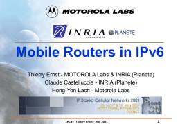 Mobile Routers in IPv6