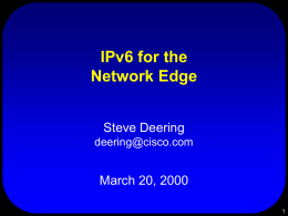 IPv6: The New Version of the Internet Protocol