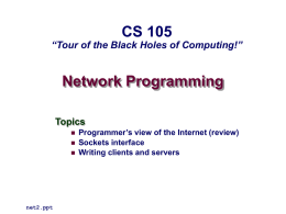 Network Programming - HMC Computer Science