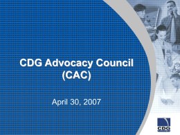 2007 CAC Plan - CDMA Development Group