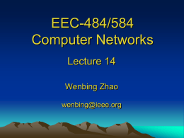 lecture14 - Academic Csuohio