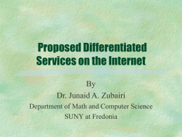 Proposed Differentiated Services on the Internet