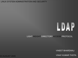 Installing the LDAP Server