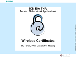 Wireless Certificates