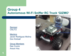 Group 4 Autonomous Wi-Fi Sniffer RC Truck `GIZMO`