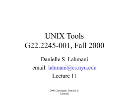 UNIX Tools G22.2245