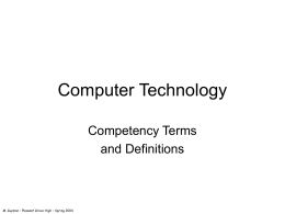 CT Competency Definitions