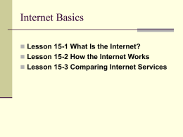 The Internet Basics - Doral Academy Preparatory
