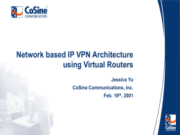 Virtual Router VPN Architecture