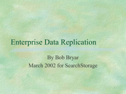 Enterprise Data Replication
