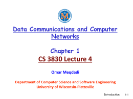 Lecture 4 - University of Wisconsin
