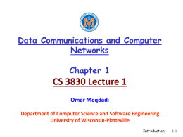 Lecture 1 - University of Wisconsin