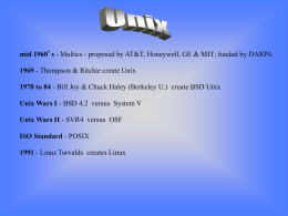 Unix Wars I