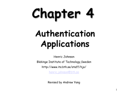 Authentication applications