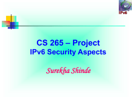 IPv6 Security Aspects