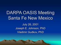 DARPA PI Meeting Santa Fe New Mexico