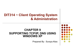 DIT314 ~ Client Operating System & Administration