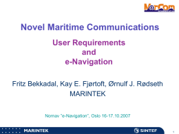 e-Navigation & Communications