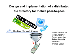 Design and implementation of a distributed file directory for mobile