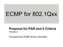 Proposal for PAR and 5 Criteria