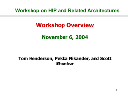 powerpoint 760KB - HIP RG Supplemental Home Page
