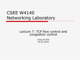 TCP flow control and congestion control