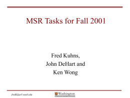 Fred Kuhns - 1/9/01 - Washington University in St. Louis