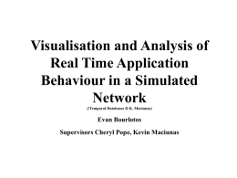 Visualisation and Analysis of Real Time Application Behaviour in a