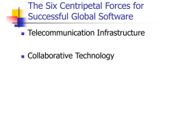 The Six Centripetal Forces for Successful Global Software