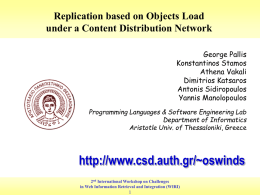 Replication based on Objects Load under a Content Distribution
