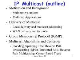 Multicast Routing Algorithms & Protocols (Intro)