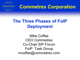 Commetrex_Three Phases of FoIP Deployment