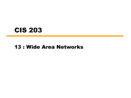 Chapter 13 Wide Area Networks